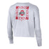 Ladies Ohio State Buckeyes Nike Triangle Crop Long Sleeve - In White - Back View