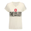 Ladies Ohio State Buckeyes V-Neck THE Ohio State University T-Shirt