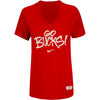 Ladies Ohio State Buckeyes Nike V-Neck Go Bucks T-Shirt