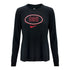 Ladies Ohio State Buckeyes Nike DriFit Oval Ohio Long Sleeve - In Black - Front View