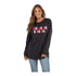 Ladies Ohio State Buckeyes Burnout Long Sleeve Black Tunic - In Black - Front View