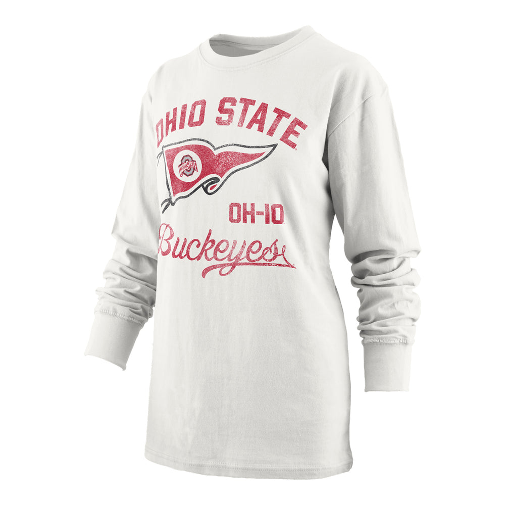 Ladies Ohio State Buckeyes Leah Baseball 3/4 Sleeve Shirt / Large