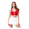 Ladies Ohio State Buckeyes Ribbed Scarlet Sports Bra - In Scarlet - Front View