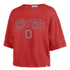 Ladies Ohio State Buckeyes Riser Stevie Scarlet Cropped T-Shirt - Front View