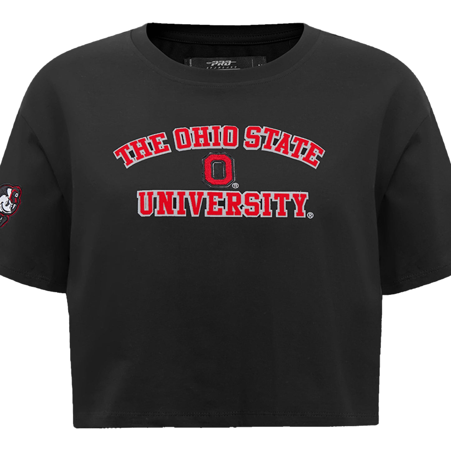 Ladies Ohio State Buckeyes Pro Standard Wordmark T-Shirt - Front View