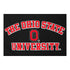 Ladies Ohio State Buckeyes Pro Standard Wordmark T-Shirt - Up Close Front View