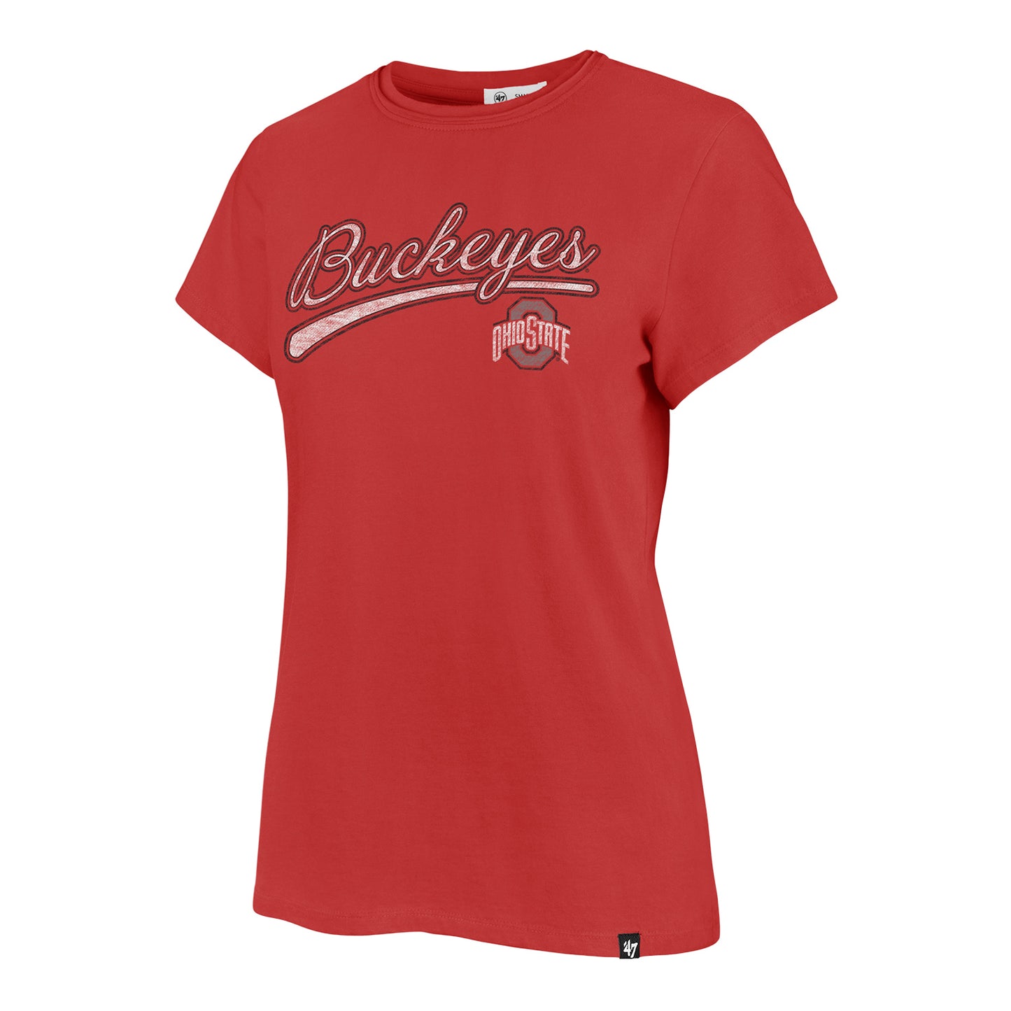 Ladies Ohio State Buckeyes 47 Brand Believer T-Shirt In Red - Front View