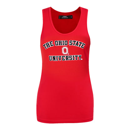 Ladies Ohio State Buckeyes Pro Standard Block O Tank Top In Scarlet - Front View