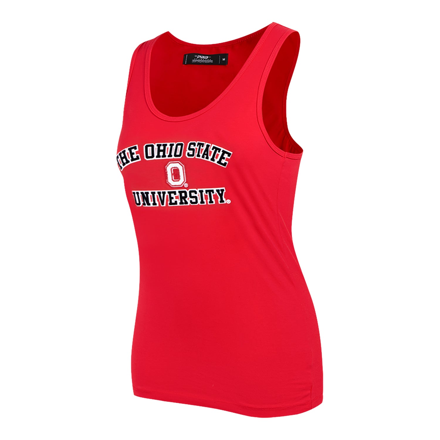 Ladies Ohio State Buckeyes Pro Standard Block O Tank Top In Scarlet - Front Side View