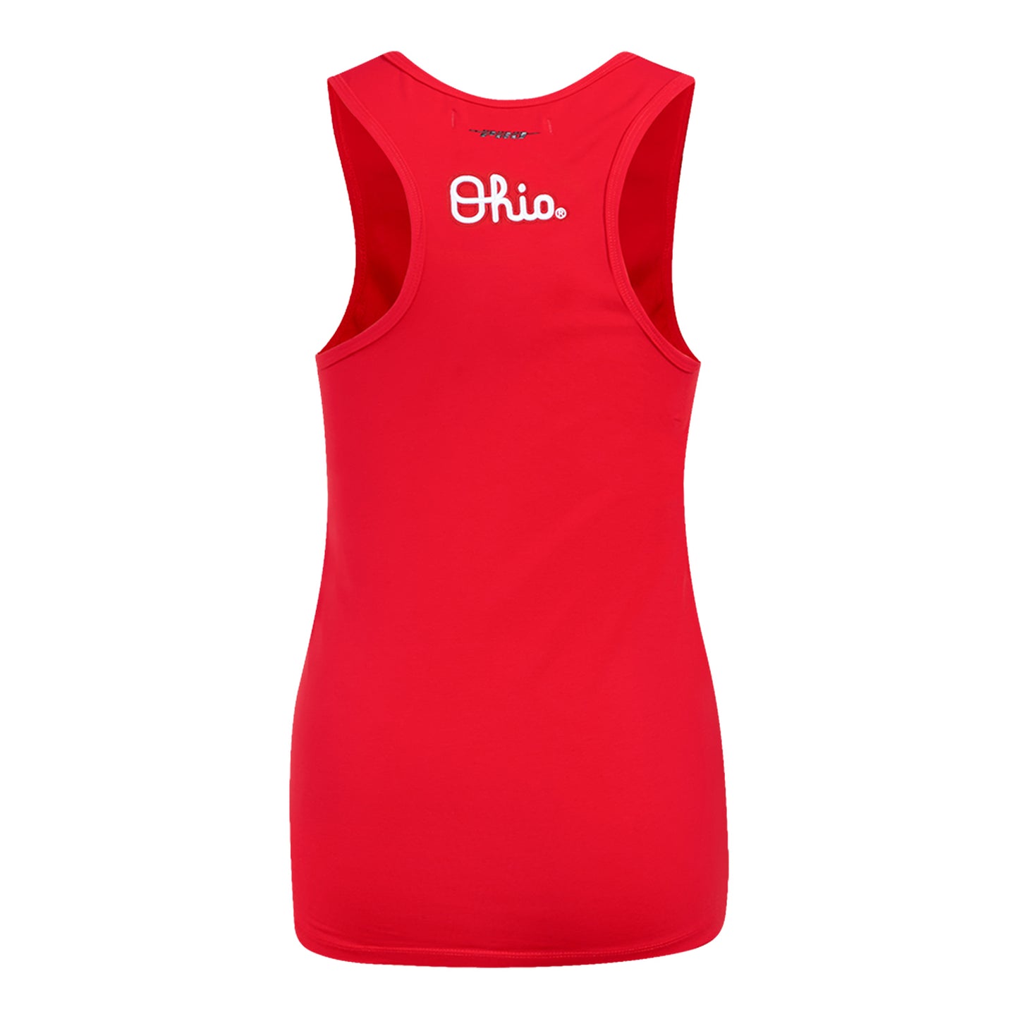 Ladies Ohio State Buckeyes Pro Standard Block O Tank Top In Scarlet - Back View