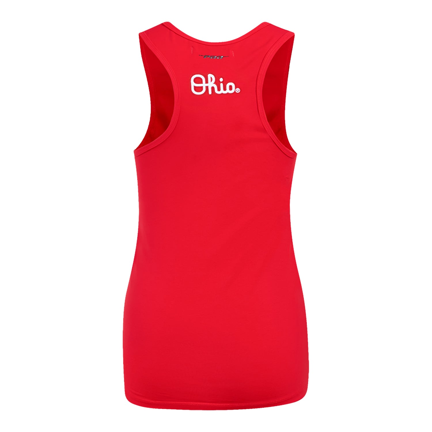 Ladies Ohio State Buckeyes Pro Standard Block O Tank Top In Scarlet - Back View