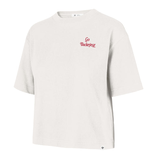 Ladies Ohio State Buckeyes 47 Brand Reed City T-Shirt - Front