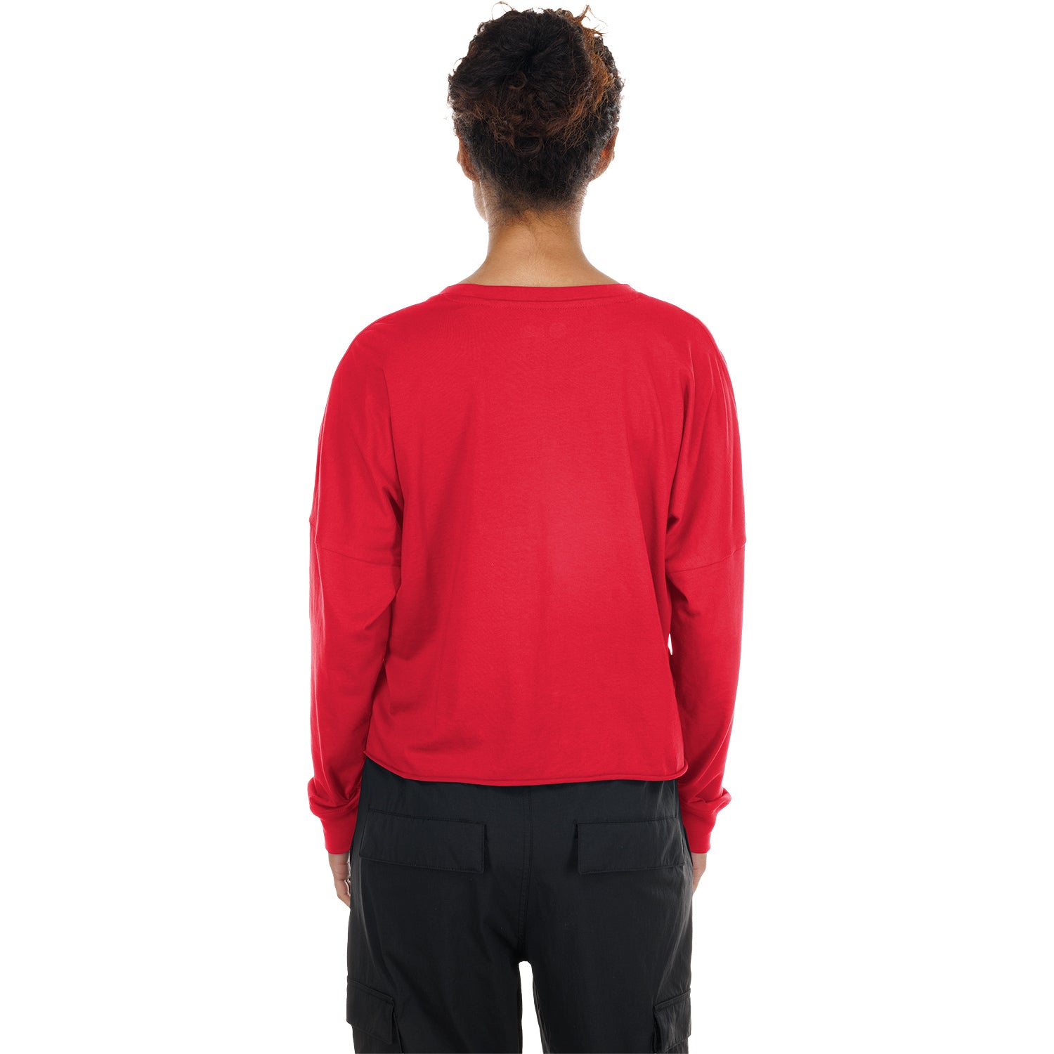Ladies Ohio State Buckeyes New Era Script Long Sleeve Tee - Back
