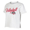 Ladies Ohio State Buckeyes Volleyball Mainstream Oatmeal T-Shirt