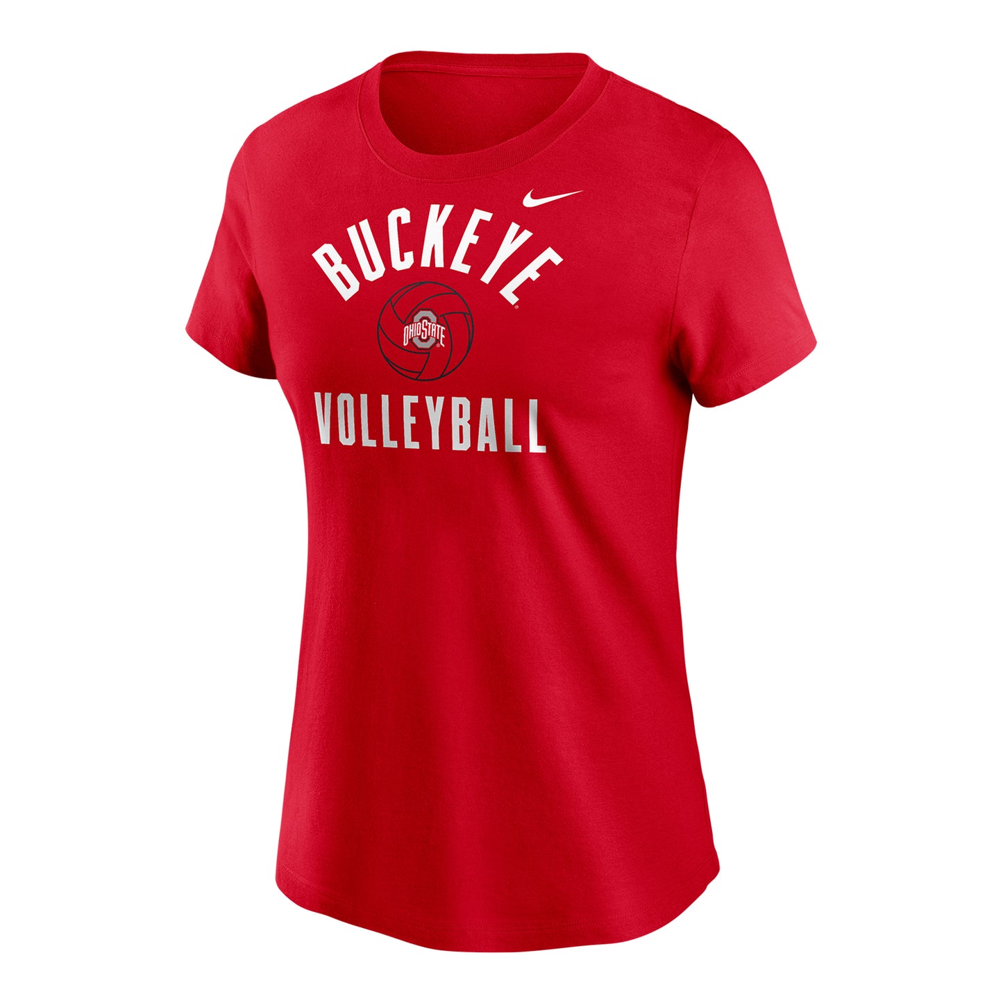 Ohio State Buckeyes Nike Ladies Volleyball Scarlet T-Shirt - Front View