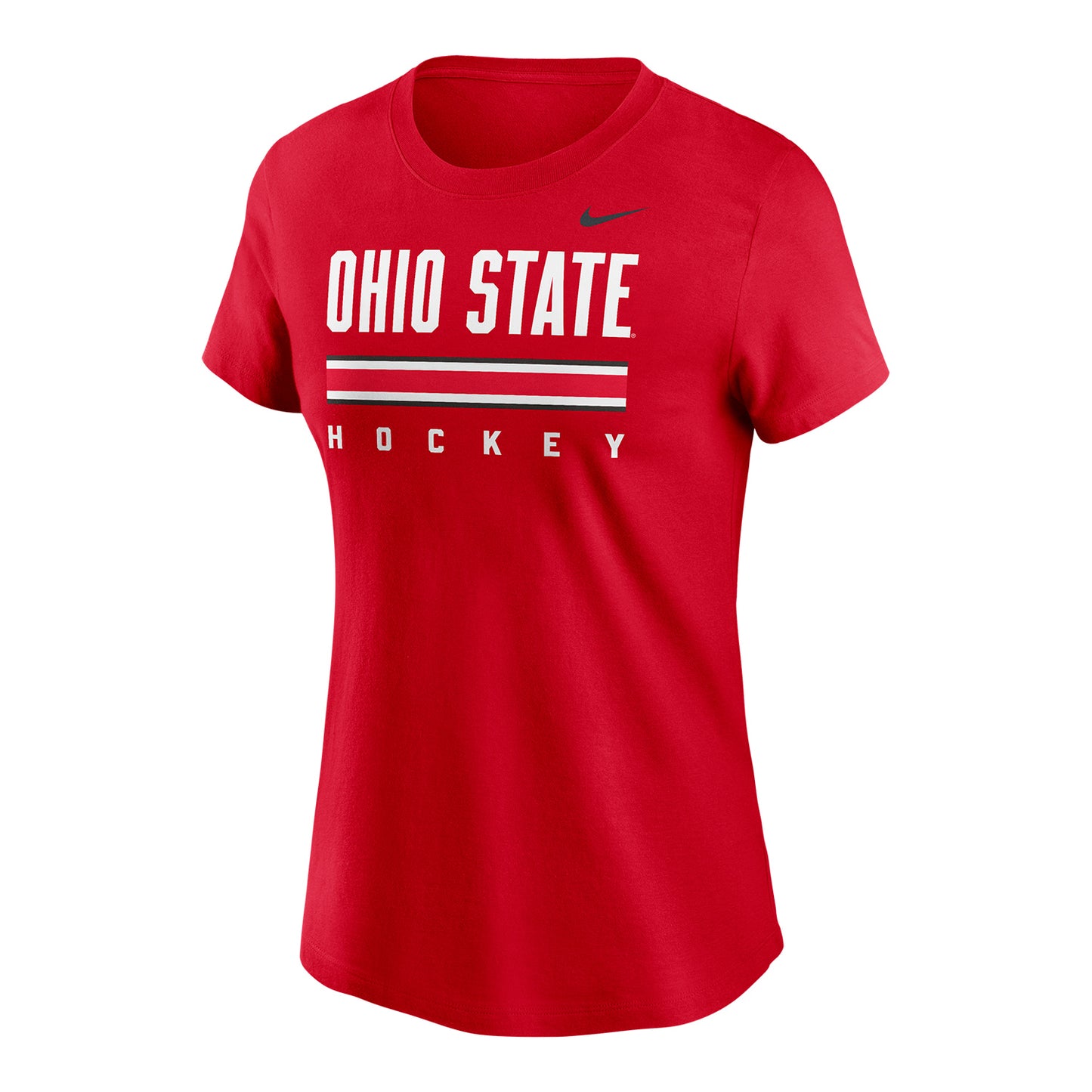 Ladies Ohio State Buckeyes Cool Fan Hockey Scarlet T-Shirt - Front View