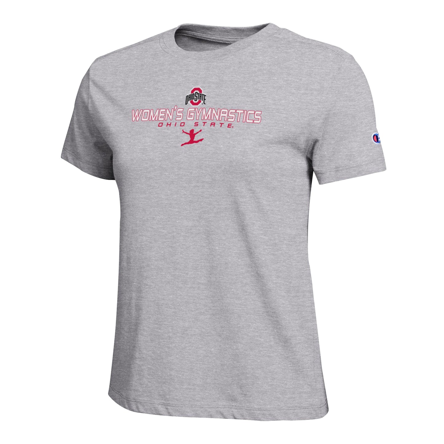 Ohio State Buckeyes Women's Gymnastics Logo T-Shirt - Front View