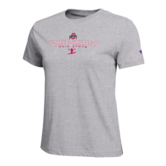 Ohio State Buckeyes Women's Gymnastics Logo T-Shirt - Front View