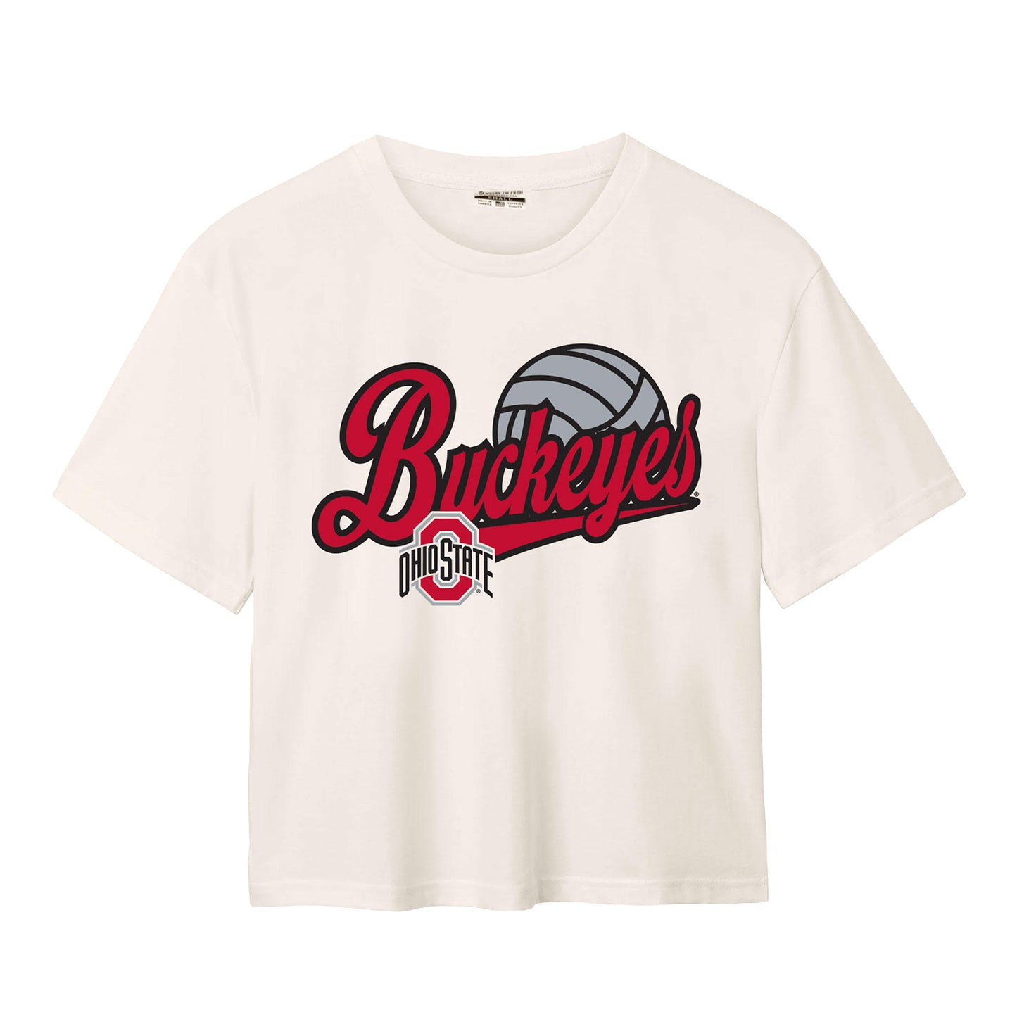 Ohio State Buckeyes Volleyball Ladies Boxy Tee - Front