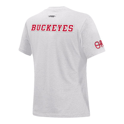 Ladies Ohio State Buckeyes Prostandard Slim Fit T-Shirt In Grey -Back View