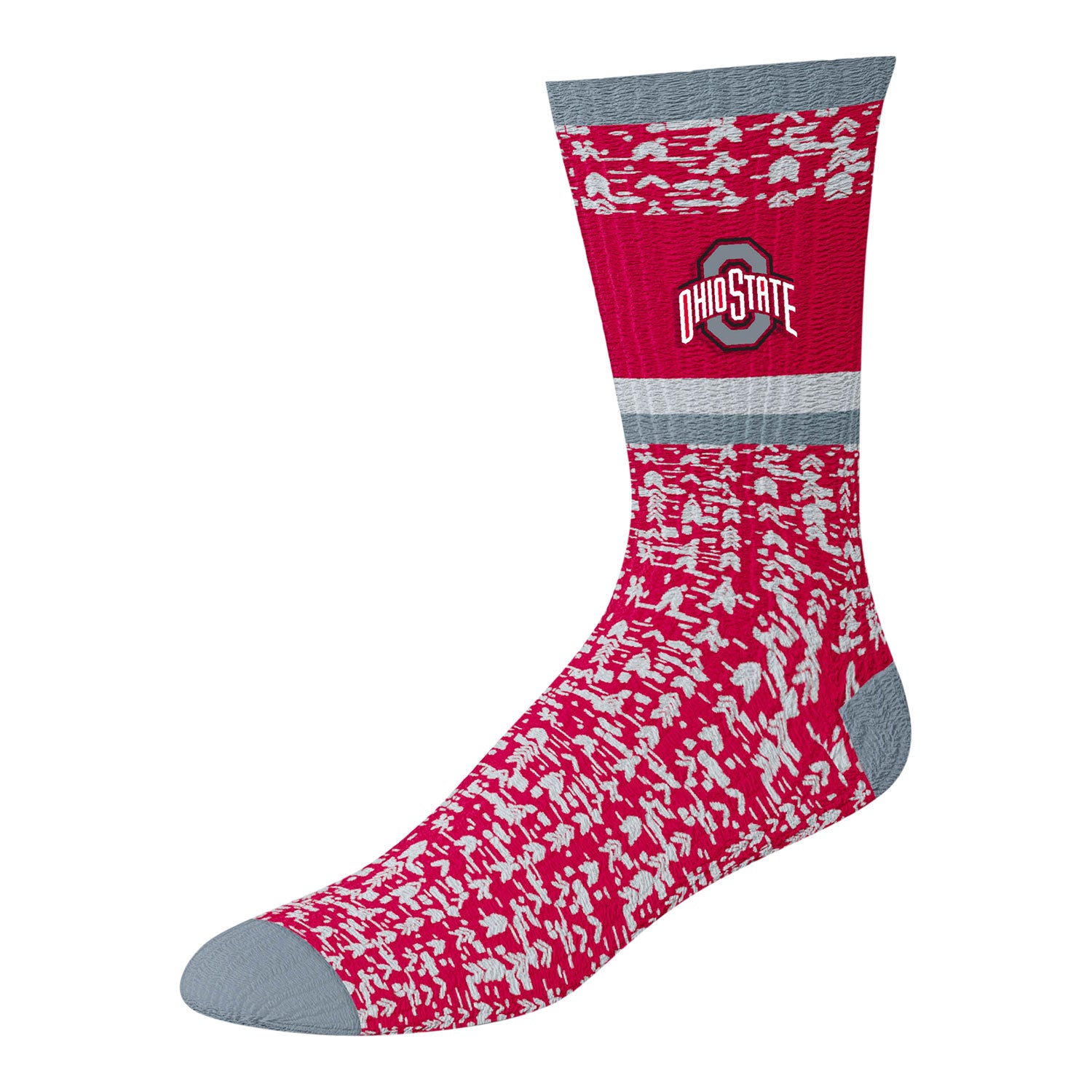 Ohio State Buckeyes Alpine Summit Scarlet Crew Socks - In Scarlet - Front View