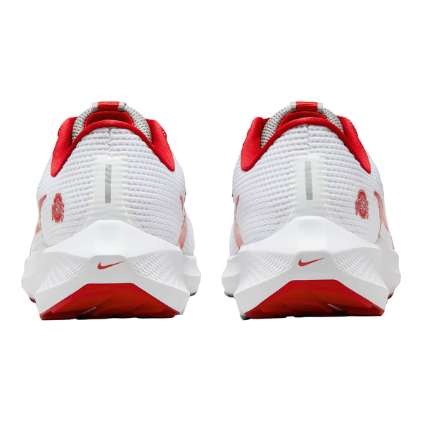 Ohio State Buckeyes Nike Zoom Pegasus 40 Shoes - In White - Back View