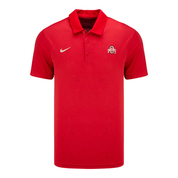 Ohio State Buckeyes Nike Dri-FIT Primary Breathe Polo - In Scarlet - Front View