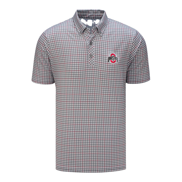 Ohio State Buckeyes Deliver Polo - In Gray - Front View