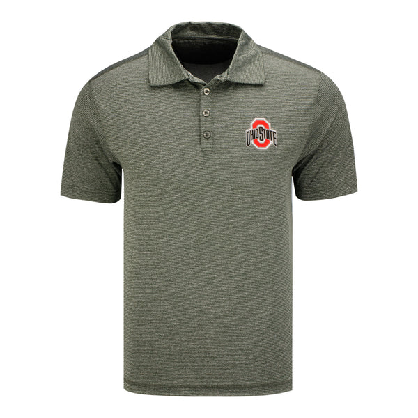 Ohio State Buckeyes Adventurer Polo - In Gray - Front View