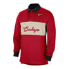 Ohio State Buckeyes Nike Dri-FIT Campus Stripe Scarlet Long Sleeve Polo