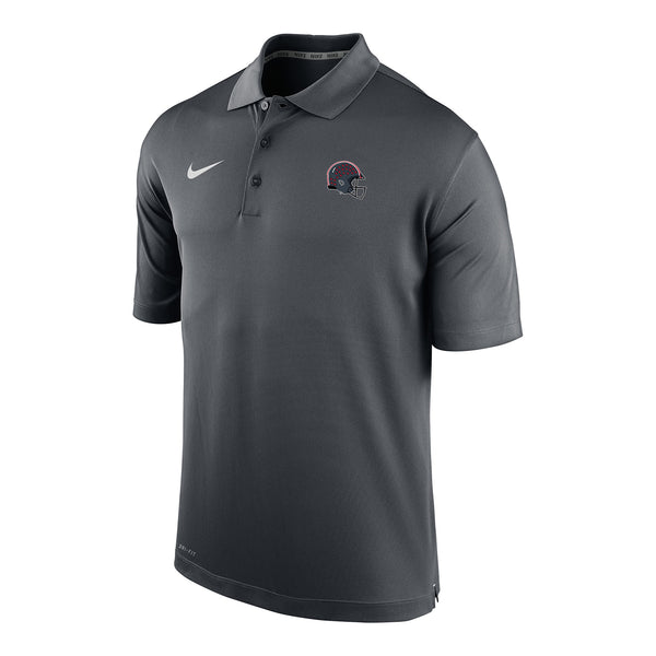 Ohio State Buckeyes Nike Football Helmet Gray Polo - In Gray - Front View