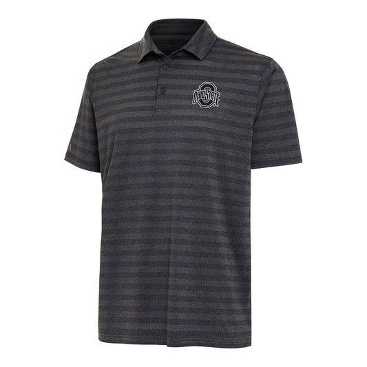 osu dress shirts Cutter & Buck Ohio State Buckeyes- Easy Care Stretch Oxford Mens Long Sleeve Button Down Shirt in Charcoal