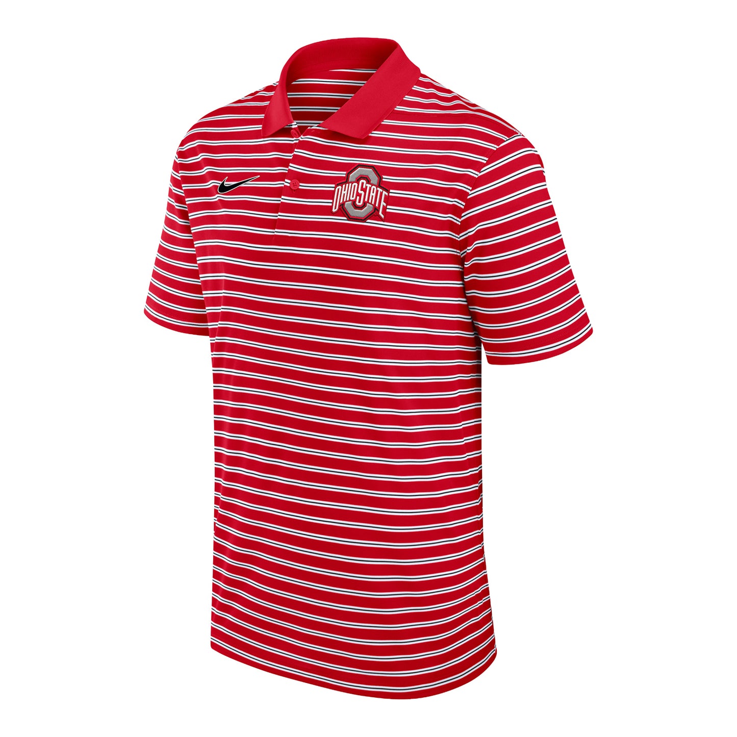 Ohio State Buckeyes Nike Striped Athletic Polo - Front