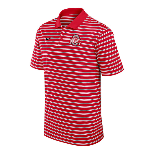Ohio State Buckeyes Nike Striped Athletic Polo - Front
