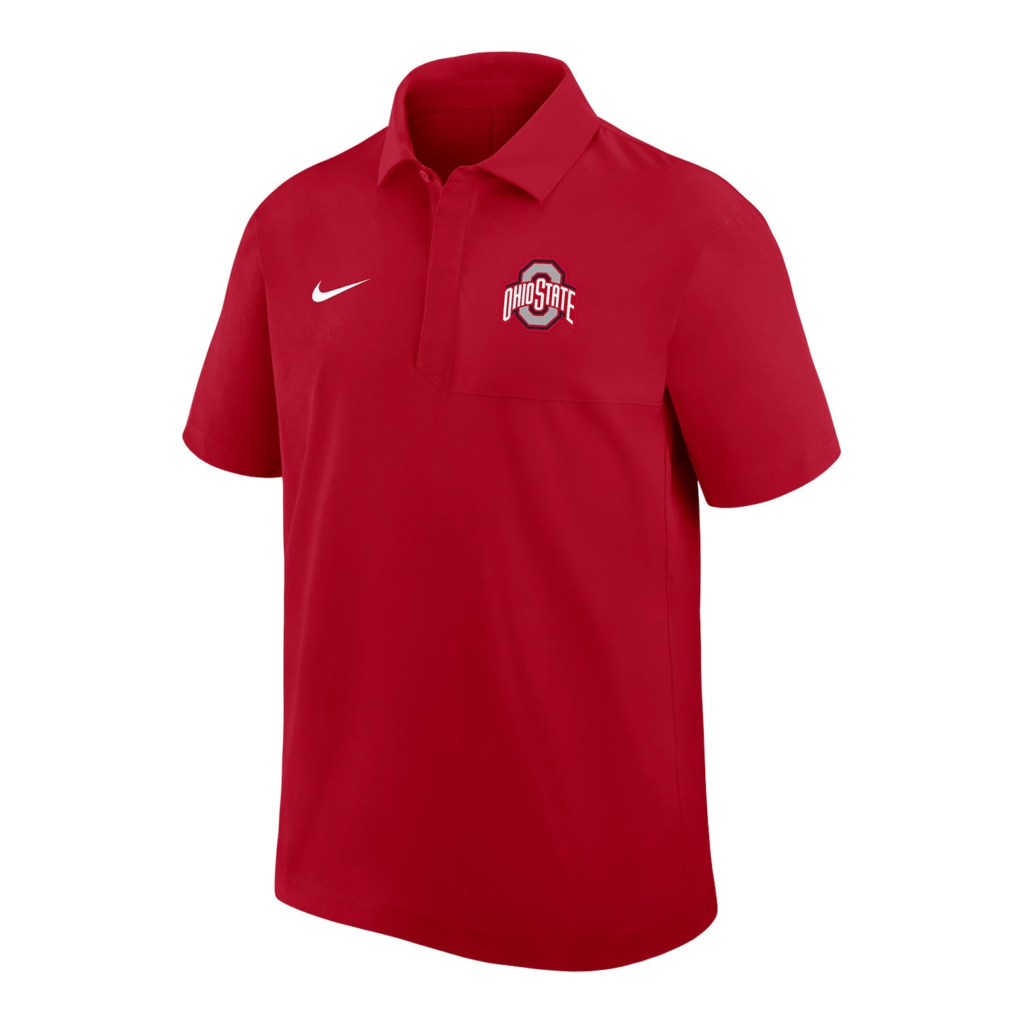 Ohio State Buckeyes Nike Woven Scarlet Polo In Red - Front View