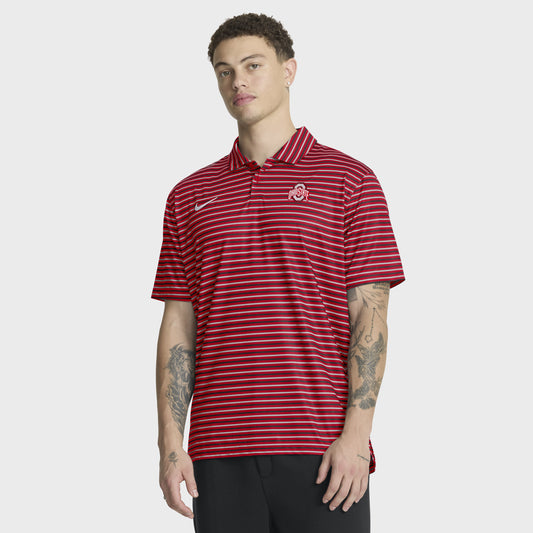 Ohio State Buckeyes Nike Coaches Premium Stripe Polo - Front View