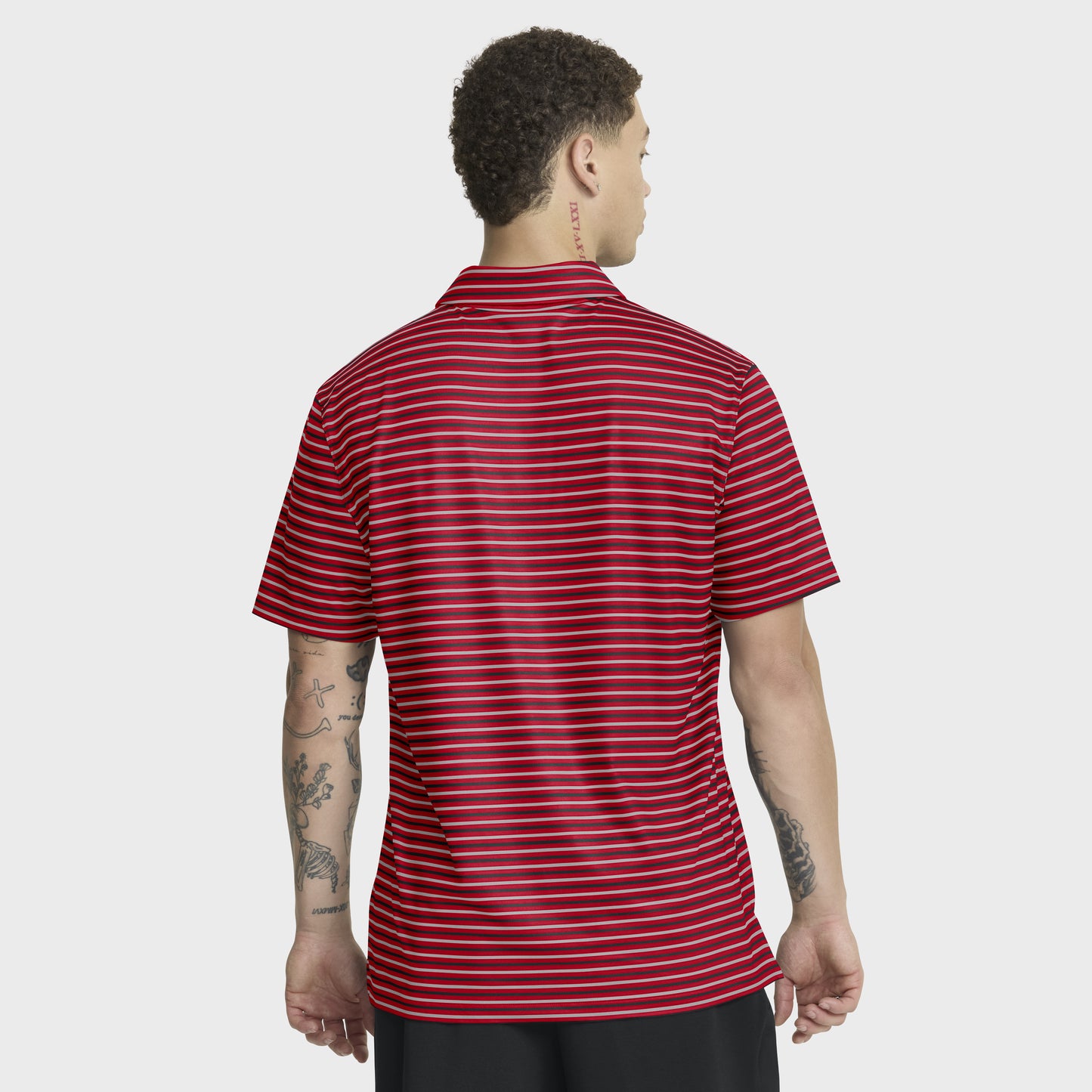 Ohio State Buckeyes Nike Coaches Premium Stripe Polo - Back View