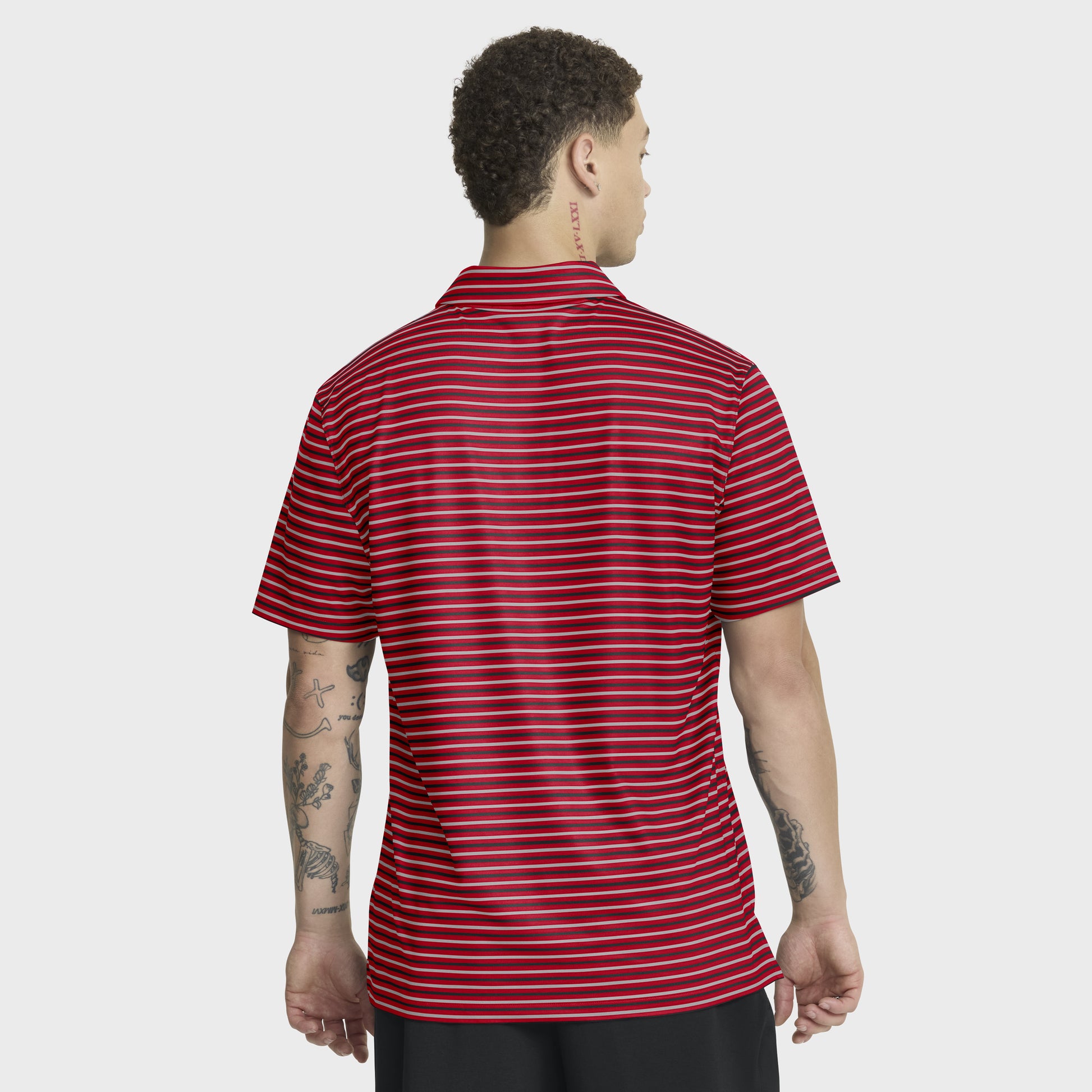 Ohio State Buckeyes Nike Coaches Premium Stripe Polo - Back View