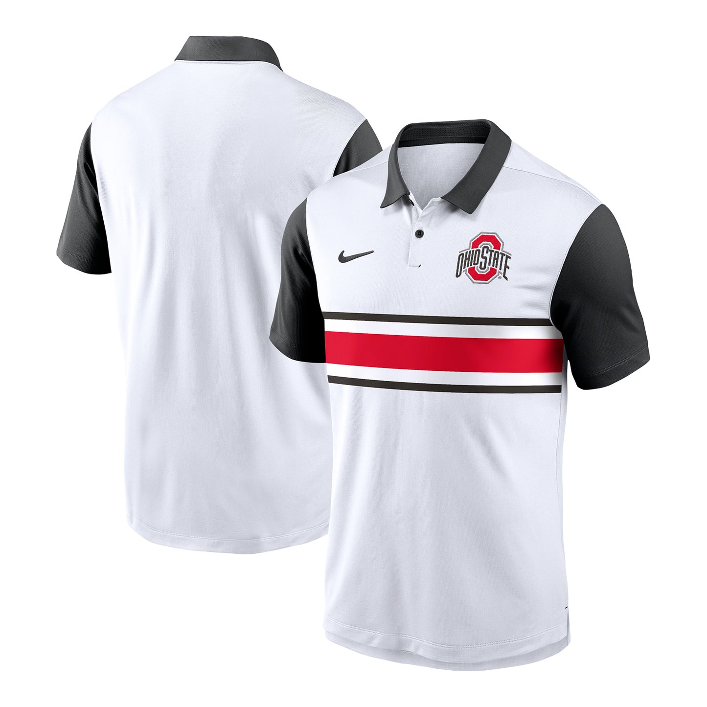 Ohio State Buckeyes Nike Vapor Polo - Front and Back