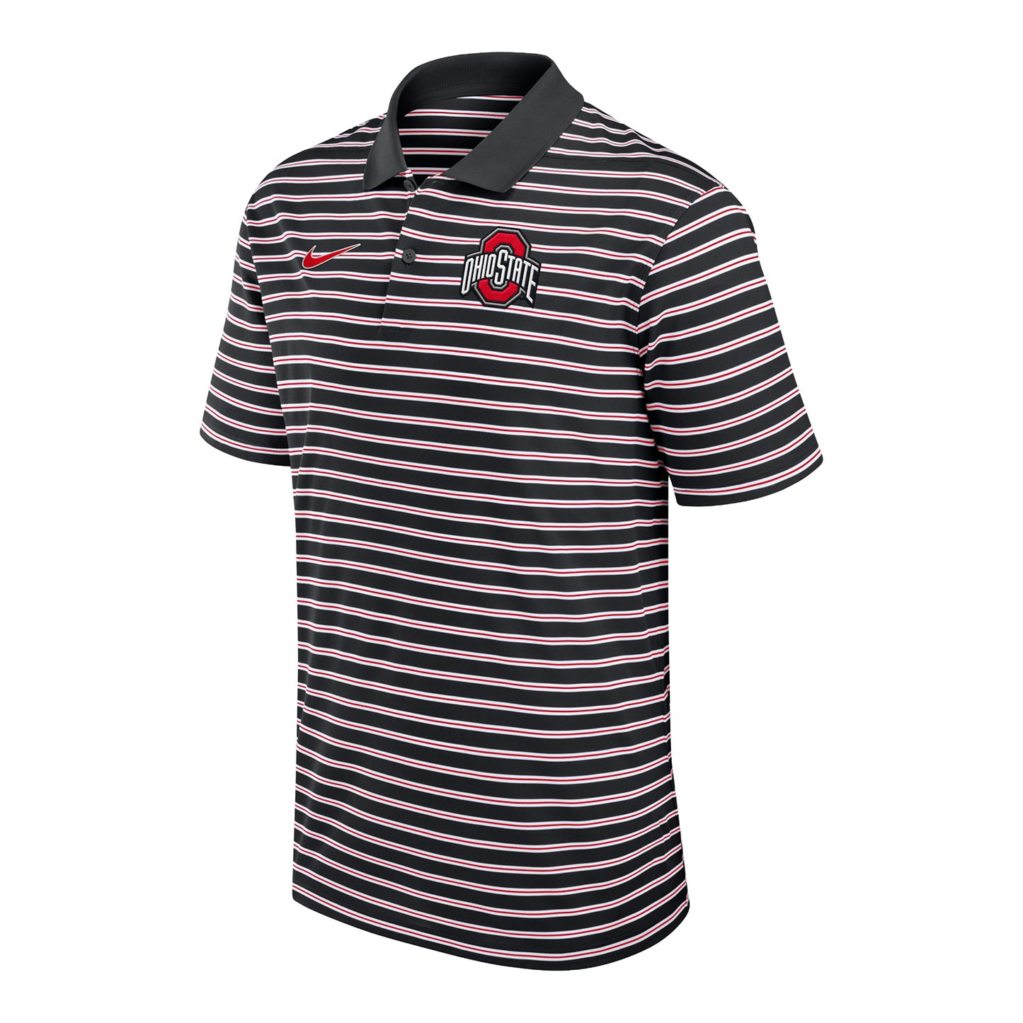 Ohio State Buckeyes Nike Striped Primary Polo - Front