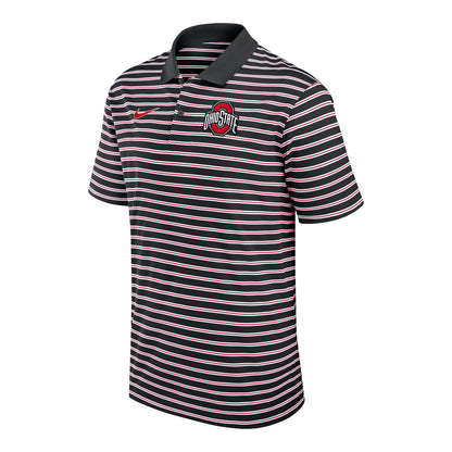 Ohio State Buckeyes Nike Striped Primary Polo - Front