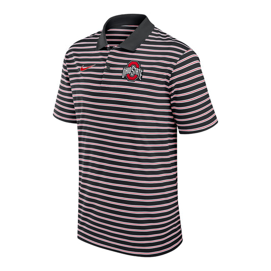 Ohio State Buckeyes Nike Striped Primary Polo - Front
