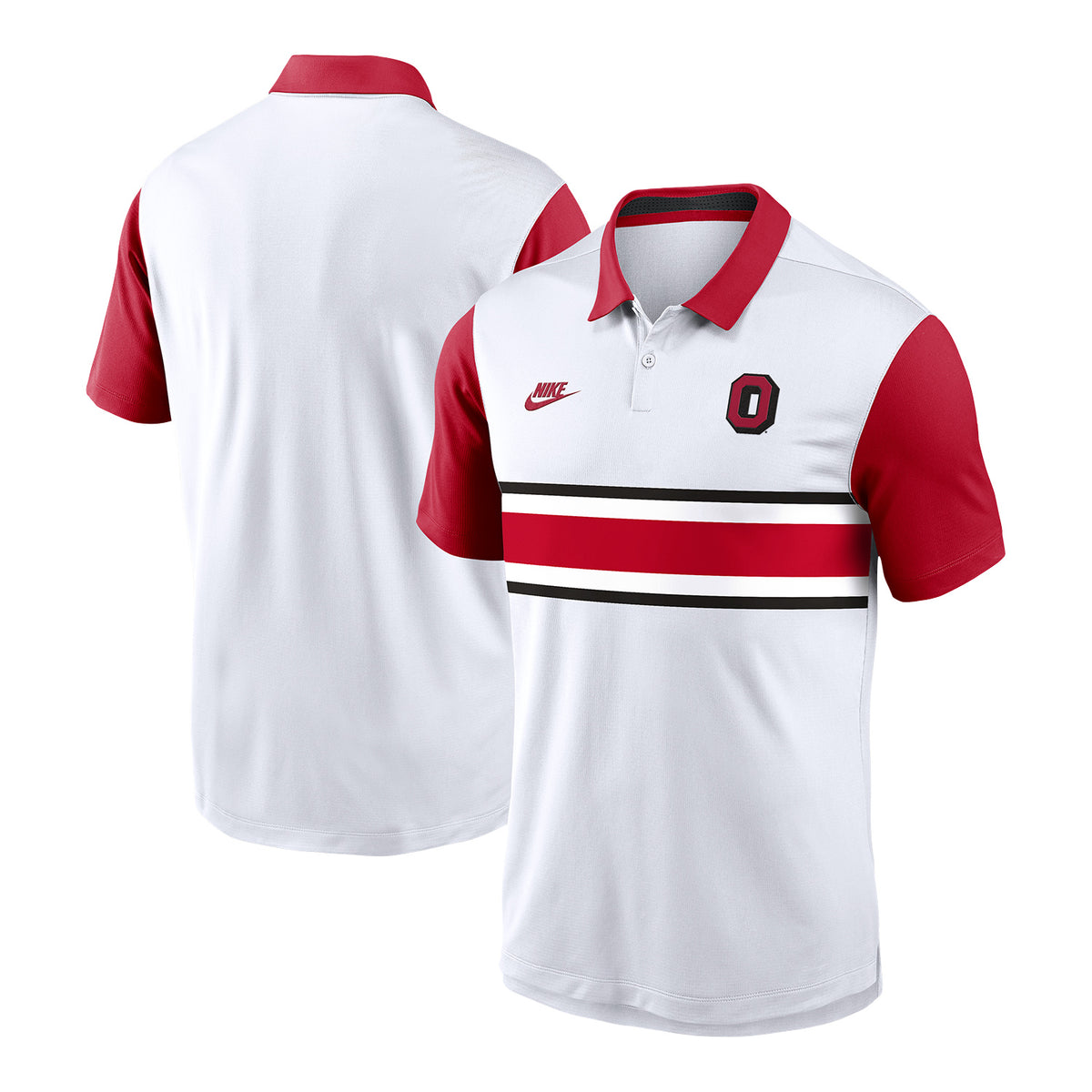 Ohio State Buckeyes Nike Legacy Vapor Stripe Polo - Full View