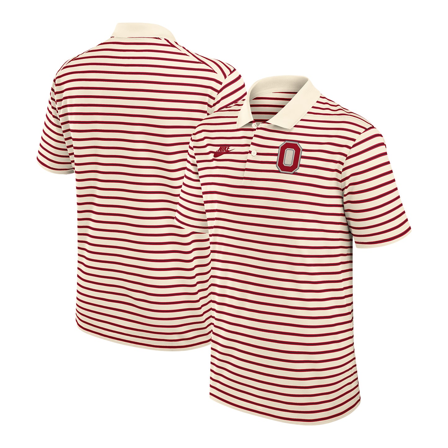 Ohio State Buckeyes Nike Legacy Striped Polo - Full View