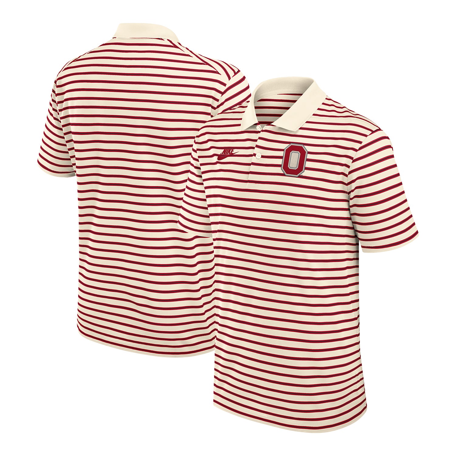 Ohio State Buckeyes Nike Legacy Striped Polo - Full View
