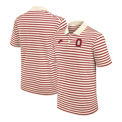 Ohio State Buckeyes Nike Legacy Striped Polo - Full View