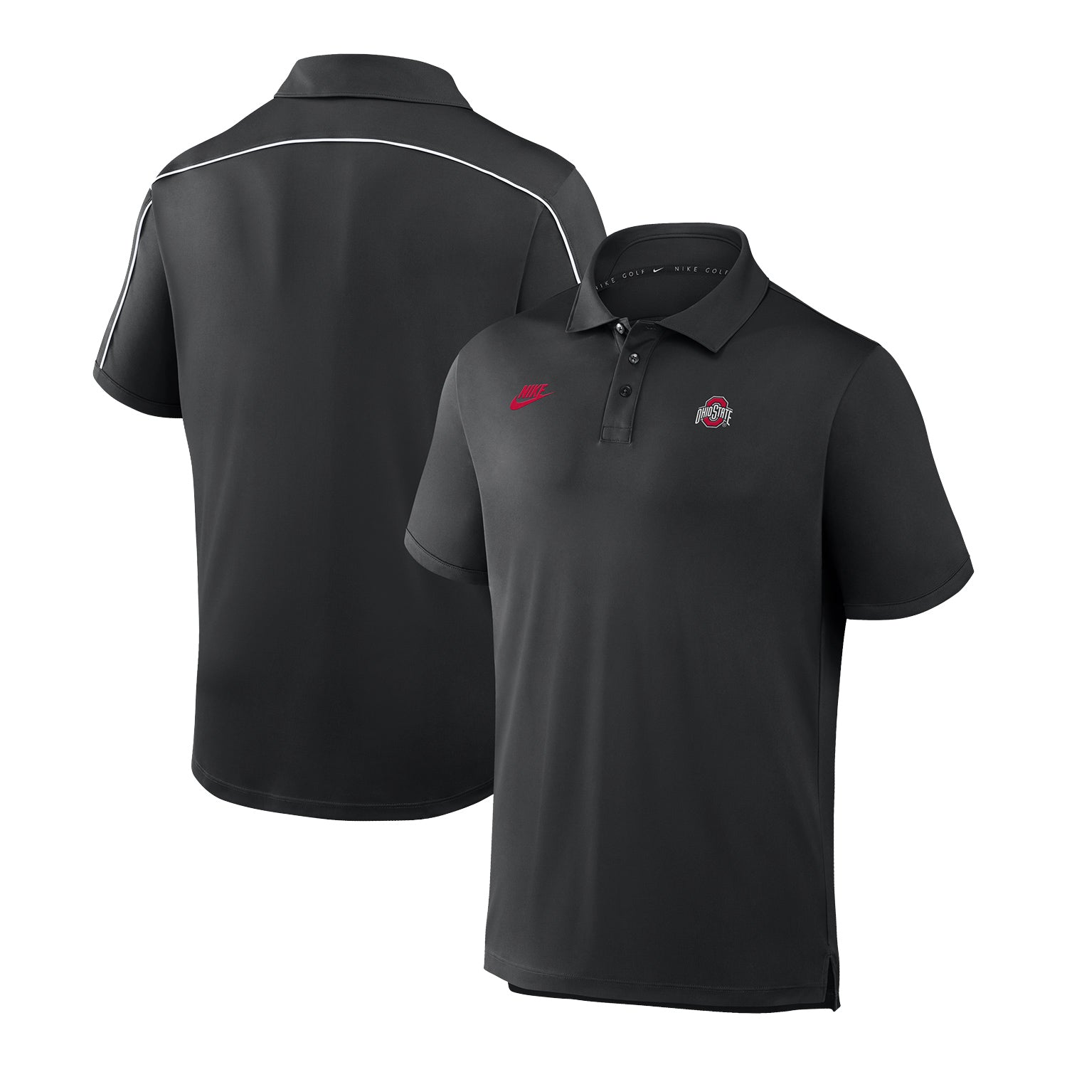 Ohio State Buckeyes Nike Legacy Par5 Polo - Front and Back