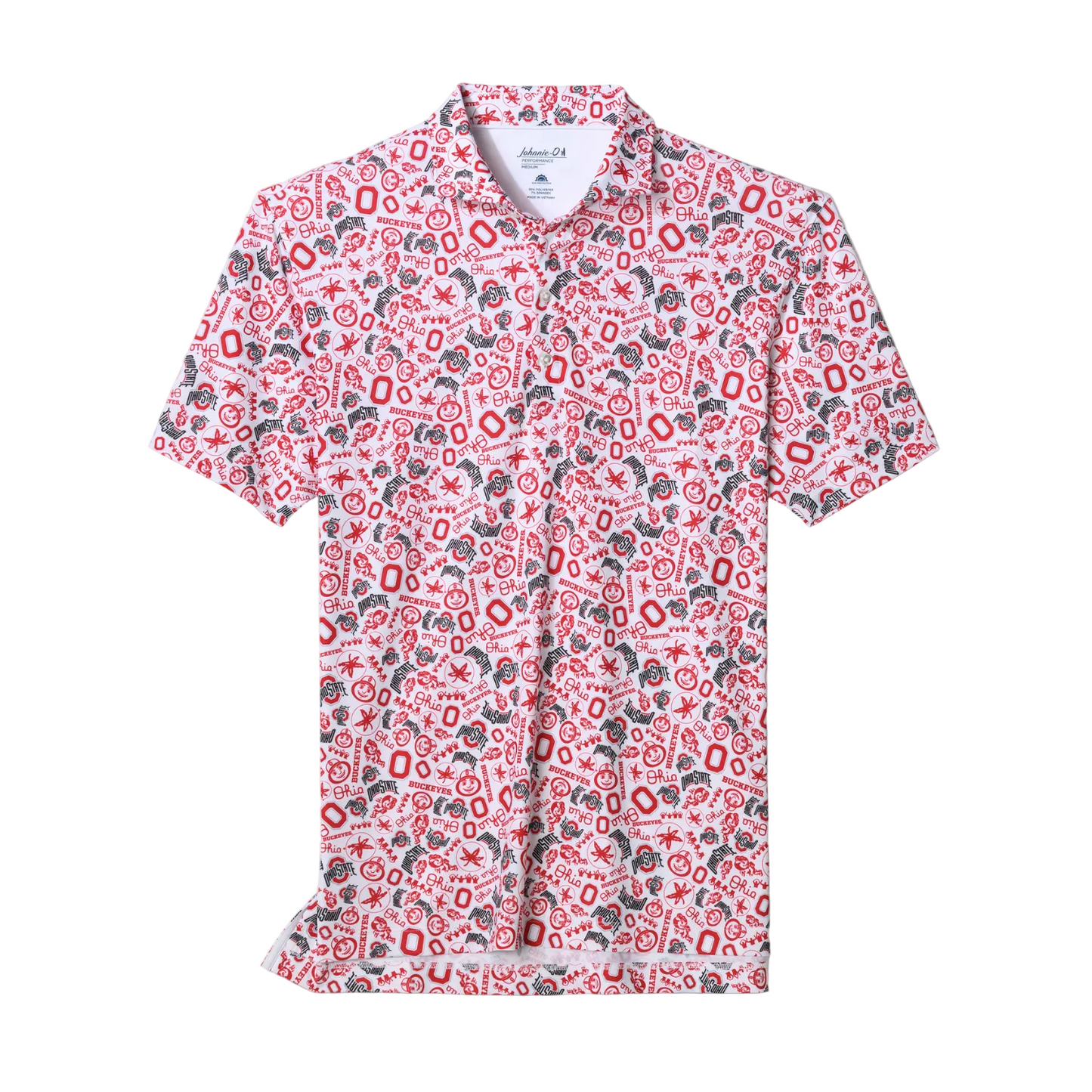 Ohio State Buckeyes Johnnie-O Galvin Print Polo - front
