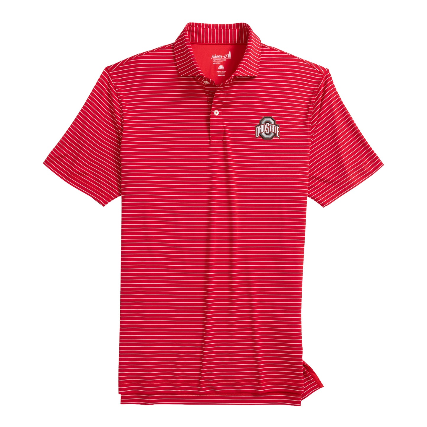 Ohio State Buckeyes Johnnie-O Striped Beau Polo - Front View