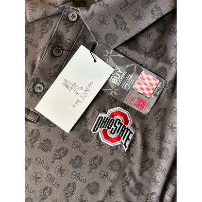 Ohio State Buckeyes All Over Print Golf Polo - Close Up